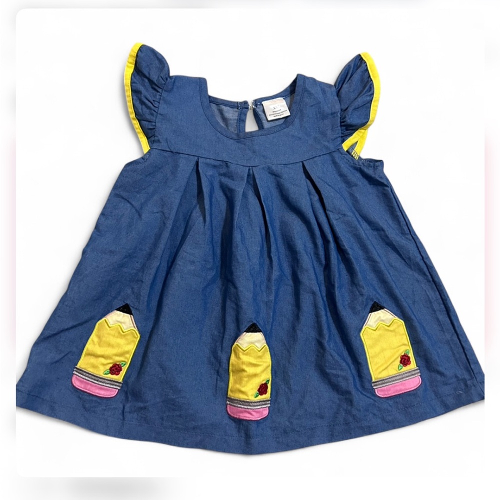 Girls back to school first day kindergarten pencil tunic top